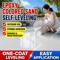 Revêtement de sol en résine époxy auto-nivelante couleur sable, liquide, résistant aux rayures, imperméable et anti-poussière