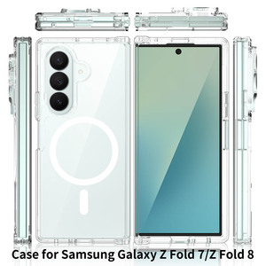 Fundas Delgadas Transparentes Antiamarillas de Acrílico Flexible de 2 mm con Bisagra para Samsung Galaxy Z Fold 6/7/8, Cubierta Magnética de PC para Z Flip 6/7 - Product Image 6