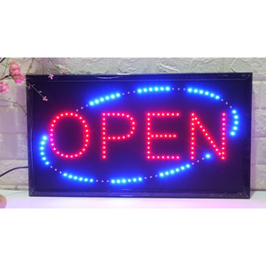 Flashing scrolling OPEN LED signboard creative wall decoration <b>light</b> shop sign display <b>board</b> luminous letters 60*33cm Customized - Product Image 2