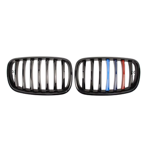 LUMA 06-13 Single Slat Gloss Matte Black M Color pour <span class=keywords><strong>BMW</strong></span> X5 <span class=keywords><strong>X6</strong></span> ABS Grill E70/<span class=keywords><strong>E71</strong></span> X5 <span class=keywords><strong>X6</strong></span> 2006-2013 Front Bumper Grille - Product Image 4
