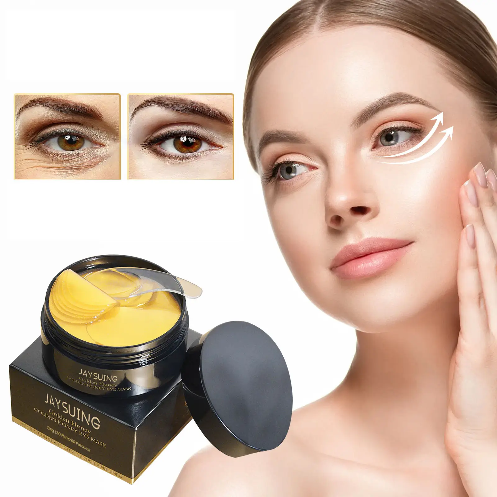 Golden Snail Collagen Eye Mask Relieves Fine Lines, Burdens, Moisturizes, Firms, and Resists Wrinkles in the Eyes