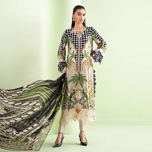 Conjunto Salwar Kameez Estampado Maria B para Mujer, Traje Indio Pakistaní, Largo hasta la Rodilla, para Fiestas y Bodas - Product Image 2
