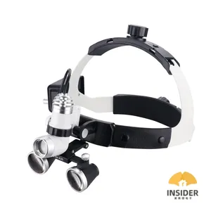 Không Dây Cường Độ Cao Binocular Nha Khoa Head Light Đèn Headband LED Phẫu Thuật Loupes