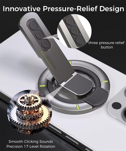Nouvel Arrivage Support de Téléphone 3-en-1 Anneau Magnétique avec Aimants N52 Double Face Support Téléphone pour Coques iPhone 17 16 - Product Image 4