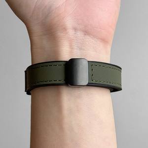 Bracelet de montre en microfibre givrée + silicone pour Xiaomi <span class=keywords><strong>Mi</strong></span> 8 9 10 Montre intelligente Boucle magnétique de haute qualité Bracelet de montre - Product Image 6