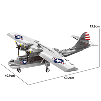 Wange 5007 PBY-5A Catalina avion de chasse assemblage en plastique bloc de construction modèle d'avion bloc éducatif ensemble jouet en gros