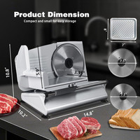 Mesin pemotong daging beku semi-otomatis, alat pengiris roti rusuk daging domba sapi sosis Ham keju 220v/110v
