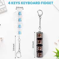 Llavero Antiestrés Personalizado de Plástico Ligero con Teclado Clicker y Luces LED