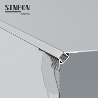Profilés en aluminium ALU3939 encastrés pour plafond et mur, pour panneaux de plâtre, tubes d'angle et canaux LED pour bande lumineuse