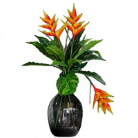 Fleurs artificielles Hawaïennes Heliconia en latex, tige florale faite à la main, décoration intérieure, événement de mariage