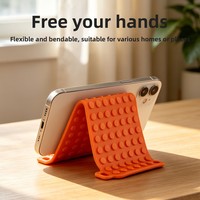 Support de téléphone pliable en plastique souple, multifonctionnel et portable, support de tablette transformable avec stabilisation d'image pour utilisateurs paresseux