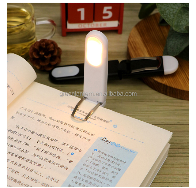 Battery Operated LED Clip Book Card Music Light Brightness Adjustable Reading Light LED Mini Bookmark Computer Night Light