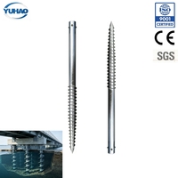 Pieux hélicoïdaux galvanisés à chaud YH Brand 2300mm en acier Q235B EN1090 EXC2 85m pour fondations de quais – Garantie 15 ans+