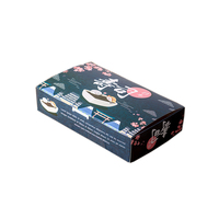 Boîte en carton jetable de qualité alimentaire avec pelliculage brillant/mat, gaufrage et impression pour sushis (boîte plate) - Couleur et taille personnalisées