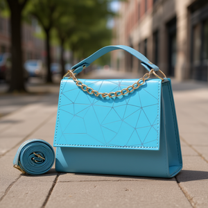 Sac à bandoulière en cuir Eliana Azu pour femme Fana, motif pierre bleue, fermeture éclair, protection RFID, usage quotidien - Product Image 2