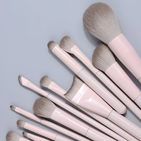 Ensemble de 13 pinceaux de maquillage professionnels avec poils synthétiques doux, étiquette privée OEM, logo personnalisé