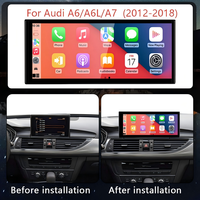 Système Linux Lecteur DVD de voiture sans fil CarPlay Android AUTO Écran 12,3 pouces 10,25 pouces pour Audi A6 A7 C7 Autoradio Stéréo Musique NAVI