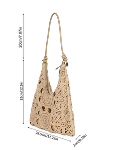 Bolso de Noche Tipo Tote de Lujo Bell con Cadena para Hombro, Compacto, con Cremallera, para Dama, de Moda, Marca de Playa - Product Image 3