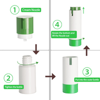 Nouvelle Bouteille Pompe Airless 15ml 30ml 50ml Emballage Cosmétique Luxe 1oz Bouteilles Pompe Airless Sous Vide pour Crème Visage et Sérum à Mécanisme Rotatif