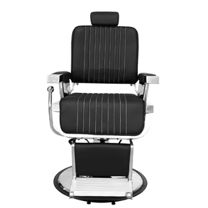 Silla de peluquería de cuero reclinable SW Belmont con función de masaje Silla de peluquero de cuero sintético para salón o uso doméstico - Product Image 2