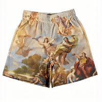 Maille tricotée 100 % polyester 160 grammes, 3D, unie, à taille mi-haute élastique, confortable, écologique, unisexe, imprimée, pour l'été