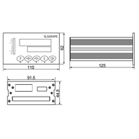 Contrôleur SL550APE avec affichage LED double ligne en aluminium via port série Modbus RS232/485/Ethernet pour dosage/réduction de poids