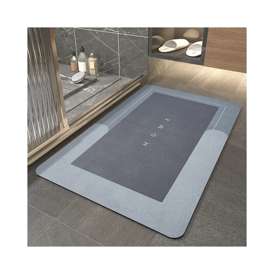 Teppich Boden matte Haushalt Rutsch feste Matte Runder Badezimmer teppich Dünne 3d Tapis De Sol Kieselgur Stein Bade matte