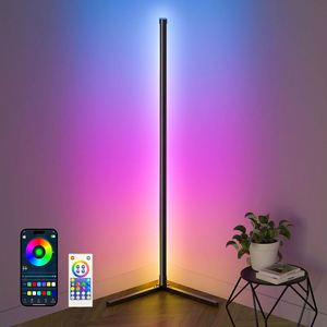 RGB Illusion Color Ambience Floor Lamp for Living Room Bedroom WIFI Wall Lamp Music Festival Play for Night <b>Lights</b> - Product Image 4
