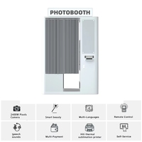 Photomaton en libre-service de style nordique avec logo personnalisé, imprimante et appareil photo – Photomaton élégant
