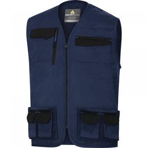 DELTA PLUS - M2GI3BMTM Mach2 Chaleco de trabajo Azul Marino-azul real en poliéster/algodón-EAN 3295249253585 CHAQUETAS DE TRABAJO - Product Image 1