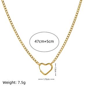 Elegante Collar de Cadena de Eslabones Sueltos DIY con Diseño de Amor, Chapado al Vacío en Oro de 18K, Daquan con Protección - Product Image 6