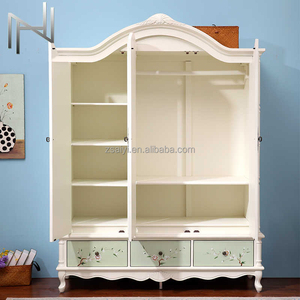 <span class=keywords><strong>Armario</strong></span> de madera para dormitorio de Casa Vintage de lujo ligero fácil de abrir la puerta con <span class=keywords><strong>armario</strong></span> de almacenamiento de cajón - Product Image 3
