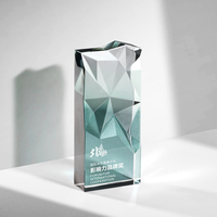 Trophée en cristal personnalisable, style croix, écologique, brillant, médaille commémorative de marque, design élégant haut de gamme pour les entreprises