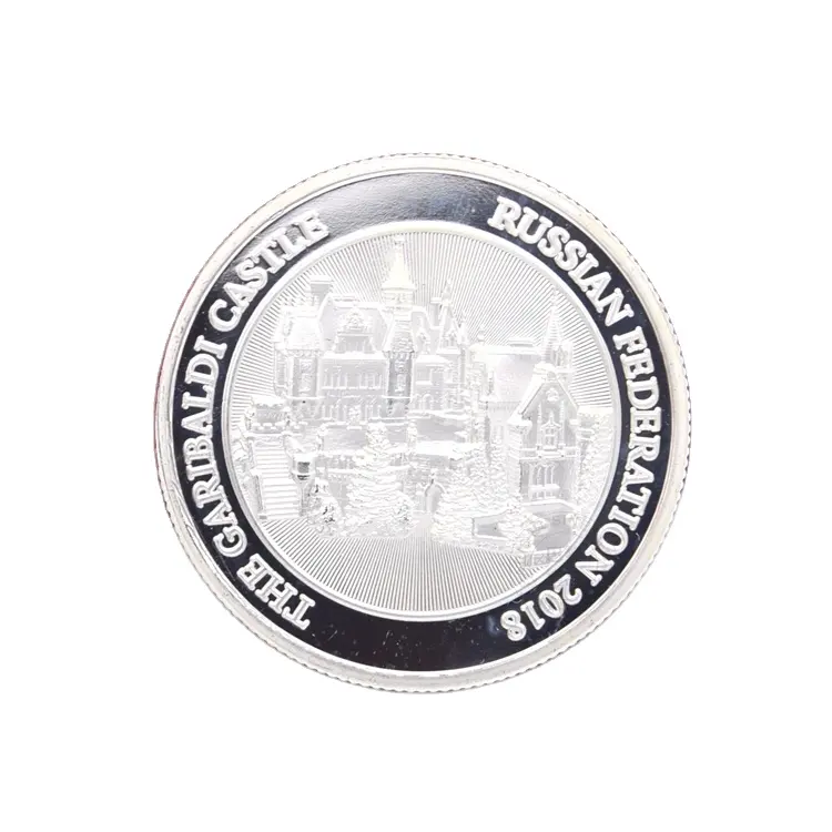 Ussia-proveedor de monedas de recuerdo de Castillo Hina, monedas de recuerdo de plata con logotipo personalizado, moneda de desafío de metal