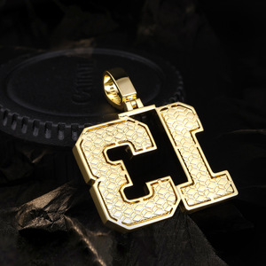 Precio al por mayor de gama alta Hip-Hop <span class=keywords><strong>13</strong></span> colgante collar personalizado estilo callejero completo-taladro Punk de lujo para regalo - Product Image 2