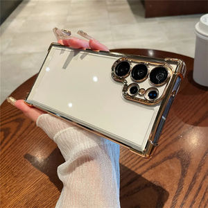 Custodia per telefono con rivestimento antiurto Airbag per <span class=keywords><strong>Samsung</strong></span> S24 S23 <span class=keywords><strong>FE</strong></span> S22 Ultra Plus note20 <span class=keywords><strong>Cover</strong></span> <span class=keywords><strong>trasparente</strong></span> per lenti in vetro <span class=keywords><strong>trasparente</strong></span> - Product Image 6