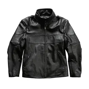 Autumn Winter Cheap 100% Genuine Leather Jackets Motorcycle Men's Cow Skin Garment Biker Casual Outdoor Sports True Skin Clothes