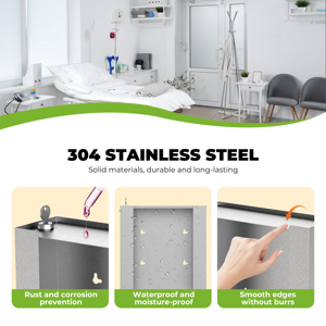 Double 304 Stainless Steel Disposable Glove Box Holder With Lock for Medical & Food Processing - Product Image 4