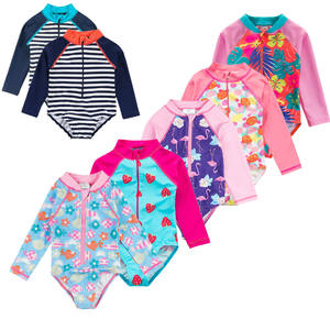 ชุดว่ายน้ำเด็กแบบซิปหน้า แขนยาว ชุดว่ายน้ำวันพีซ สำหรับเด็กชายและเด็กหญิง ชุดว่ายน้ำเด็กเล็ก - Product Image 1