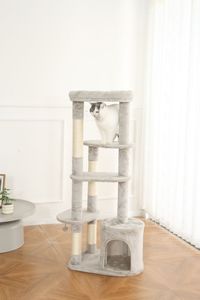 大きな猫のための余分な背の高い猫の木の塔丈夫な複数の猫のためのサイザルロープ付きペットジム - Product Image 5