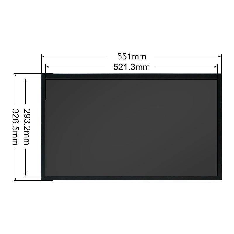 New 23.6 Inch Industrial LCD Monitor VESA Wall Mounted Resistive Touch Screen Display HD-MI DVI VGA USB 1080