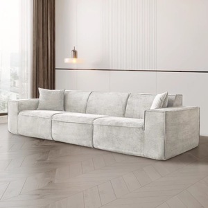 Canapé d'angle moderne de luxe <span class=keywords><strong>pour</strong></span> salon, mobilier rectangulaire 2-3 places, rembourrage en velours côtelé, emballé sous vide compressé, école - Product Image 3