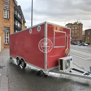 2024 Remolque de comida en forma de barco, camión de comida de cocina de calle móvil con DOT CR, carrito de comida totalmente equipado, venta de café