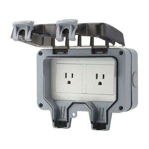 Nuovissima Presa a Muro IP66 Impermeabile per Esterni, Standard Americano, con 2 <span class=keywords><strong>Prese</strong></span> AC e <span class=keywords><strong>Corrente</strong></span> Nominale 10A - Product Image 1