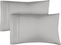 Taies d'oreiller douces taille Queen, lot de 2, fermeture à enveloppe et réversibles, pour les cheveux et le visage (20"*30")