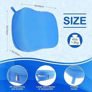 Siège <span class=keywords><strong>rehausseur</strong></span> de spa gris robuste et de soutien, à drainage rapide, en maille 3D, pour spa et piscine intérieure/extérieure, usage adulte, découpe personnalisable - Product Image 3