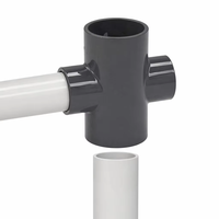 Raccord de tuyauterie en PVC plastique, coude réducteur femelle UPVC à 90 degrés, croix industrielle pour systèmes de plomberie - Vente chaude en Chine