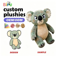 Peluche personnalisée renard bleu sur mesure, jouet animal de la forêt en forme de gland, fabrication OEM/ODM pour promotion de marque, vente en gros