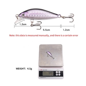 Señuelos de Pesca, Buzzer Bait, Mini Minnow Hundible de 55mm/4.5g, Señuelo Duro Artificial, Venta al por Mayor - Product Image 2