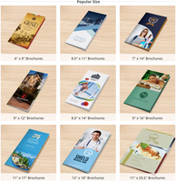 Brochure couleur personnalisée imprimée en offset, livret pliable une page, papier fantaisie, format personnalisé, logo personnalisé, service d'usine